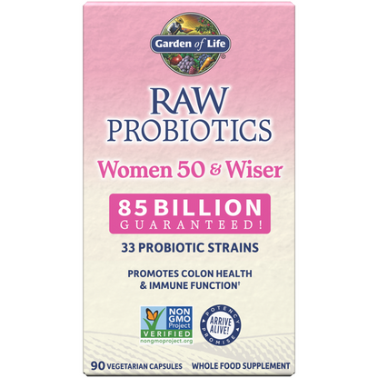 Garden of Life RAW Probiotics Women 50 & Wiser Supplement 90 Vcaps - VitaBuy