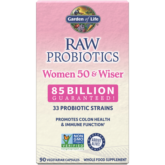 Garden of Life RAW Probiotics Women 50 & Wiser Supplement 90 Vcaps - VitaBuy