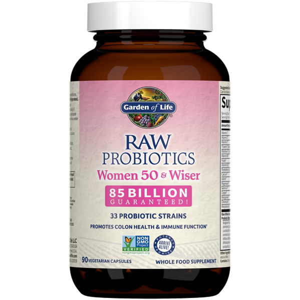 Garden of Life RAW Probiotics Women 50 & Wiser Supplement 90 Vcaps - VitaBuy