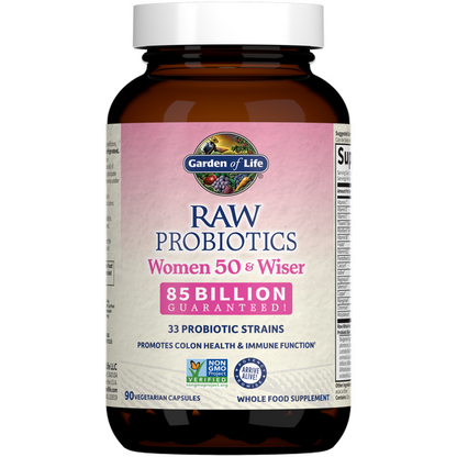 Garden of Life RAW Probiotics Women 50 & Wiser Supplement 90 Vcaps - VitaBuy