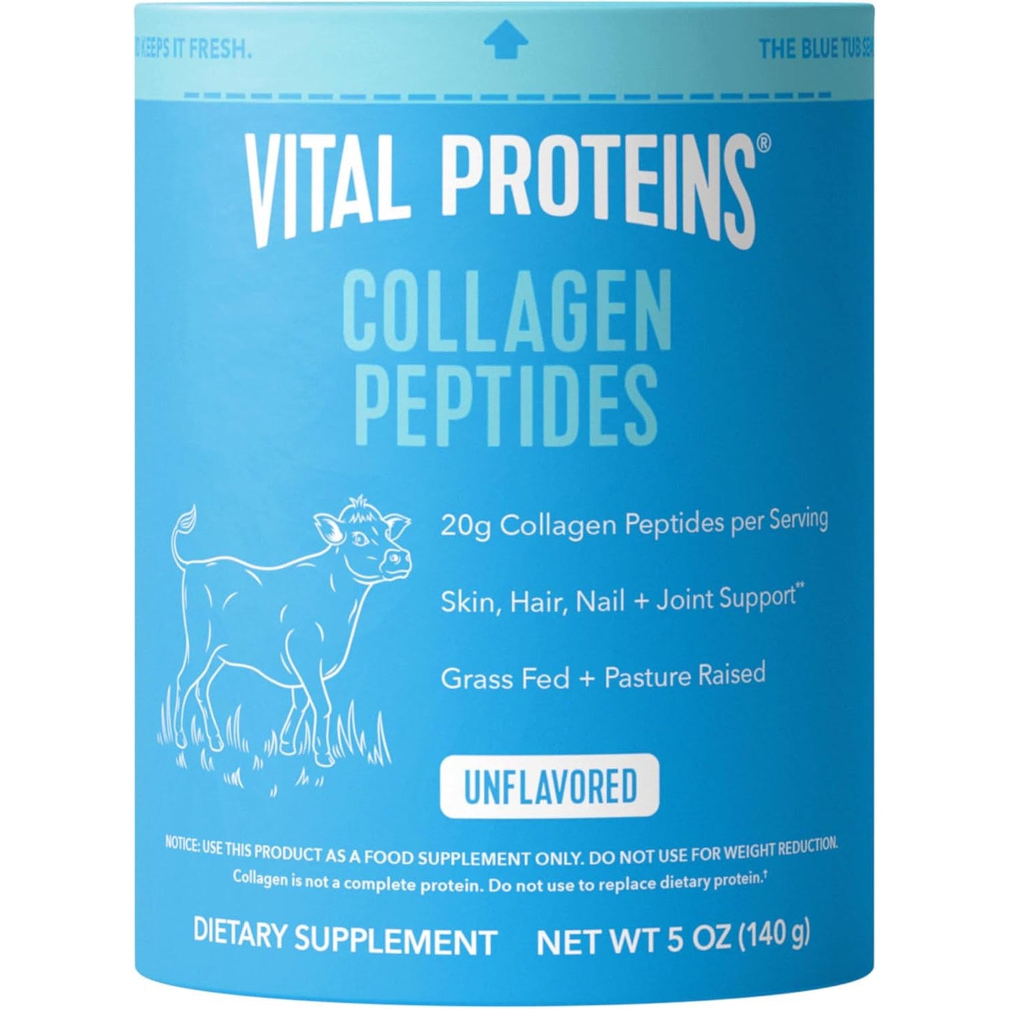 Vital Proteins Collagen Peptides Powder Supports Hair, Nail, Skin, Bone & Joint Health Unflavored 9.33 Oz