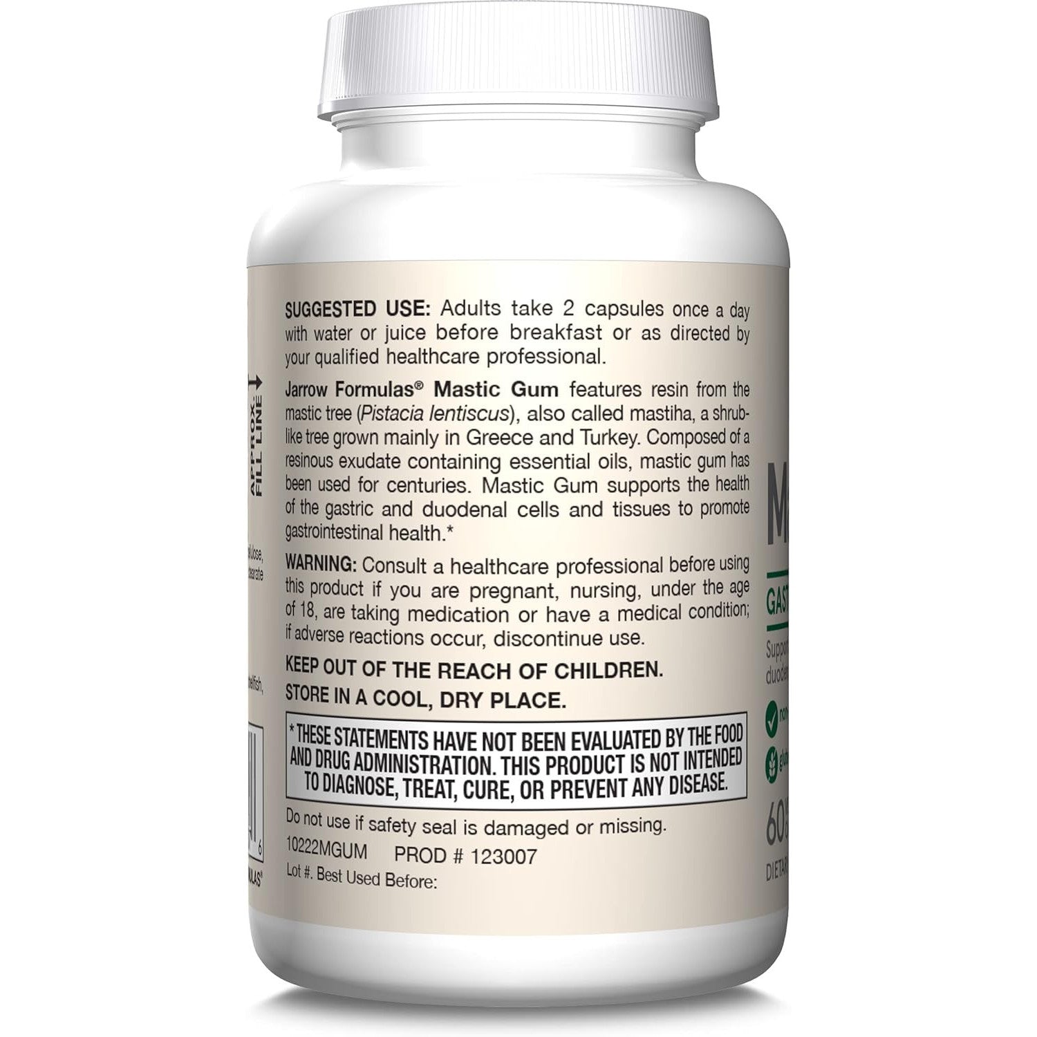 Jarrow Formulas Mastic Gum 1000 Mg Veggie Caps 60 Count