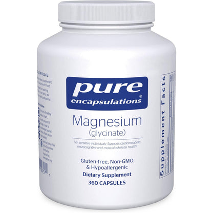Pure Encapsulations Magnesium Glycinate Supplement for Stress Relief and Sleep 90 Caps