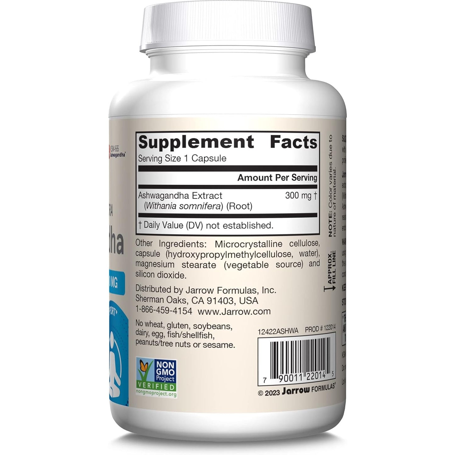Jarrow Formulas KSM-66 Ashwagandha 300 mg Capsules 120 Count