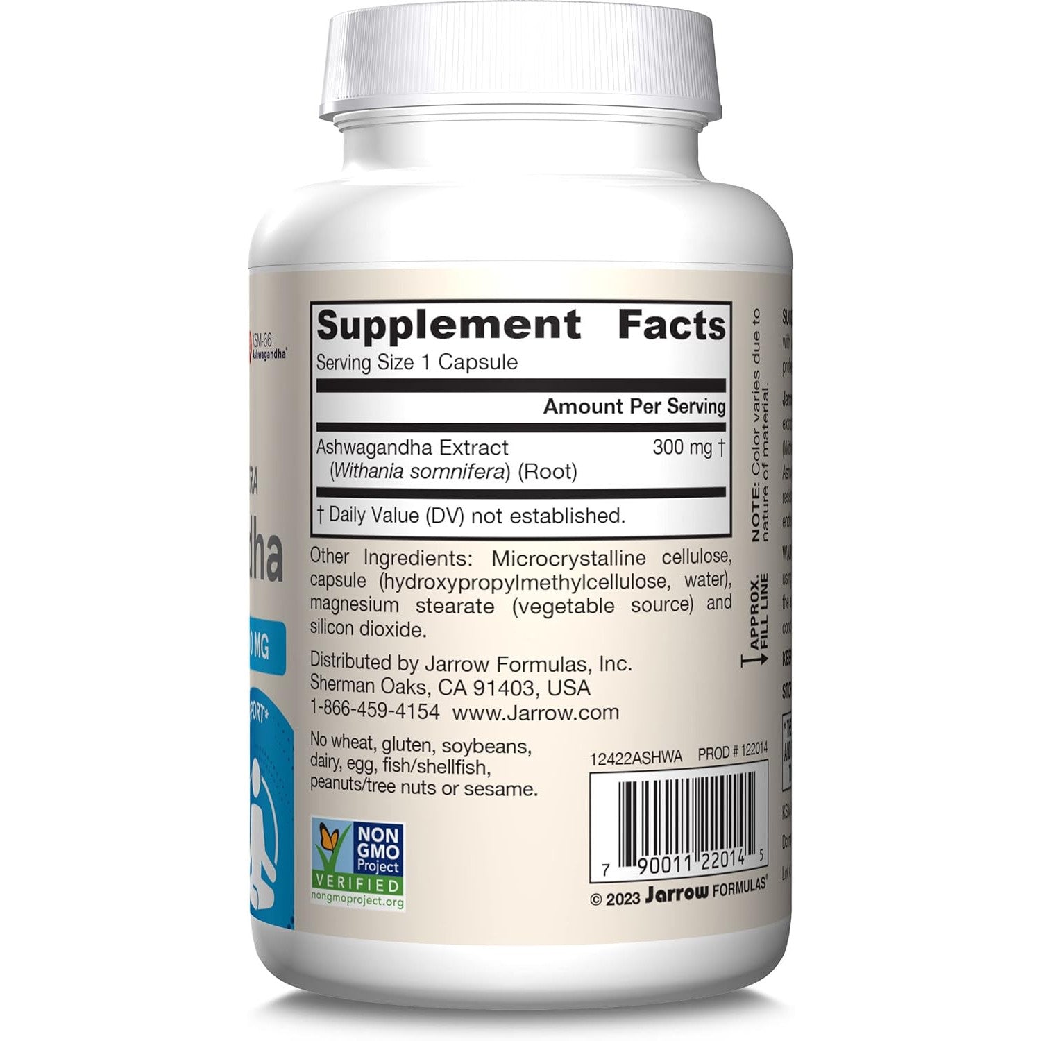 Jarrow Formulas KSM-66 Ashwagandha 300 mg Capsules 120 Count