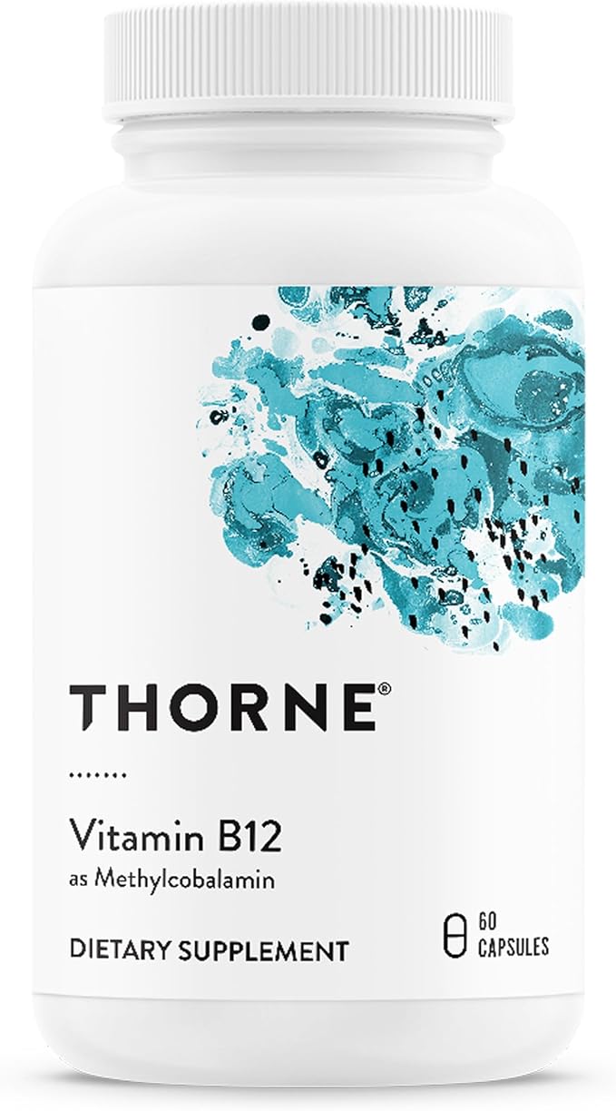 THORNE Vitamin B12 Methylcobalamin Supplement 60 Capsules