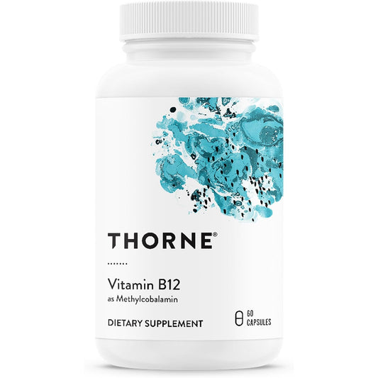 THORNE Vitamin B12 Methylcobalamin Supplement 60 Capsules