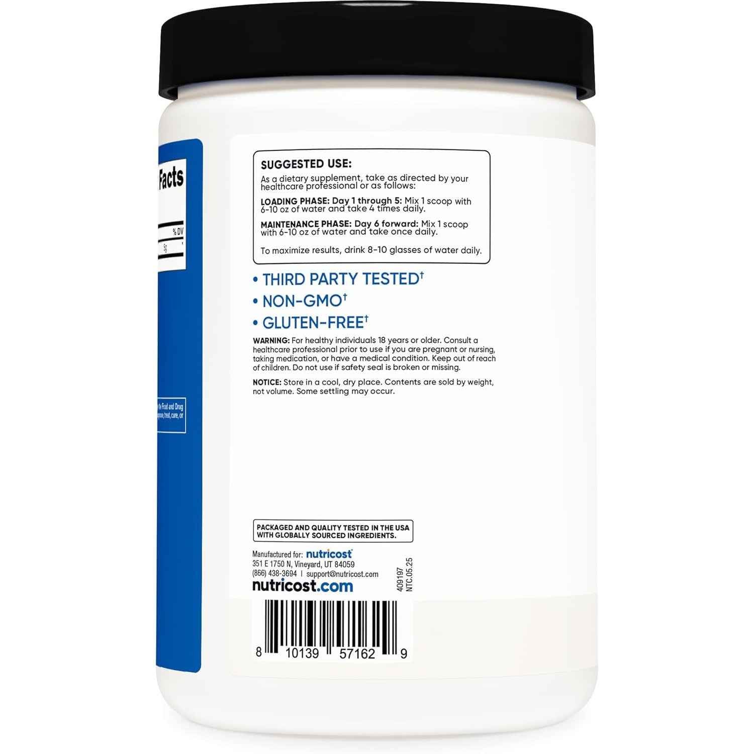 Nutricost Creatine Monohydrate Micronized Powder 500G, 5000mg Per Serv (5g) - 100 Servings, 17.9 Oz
