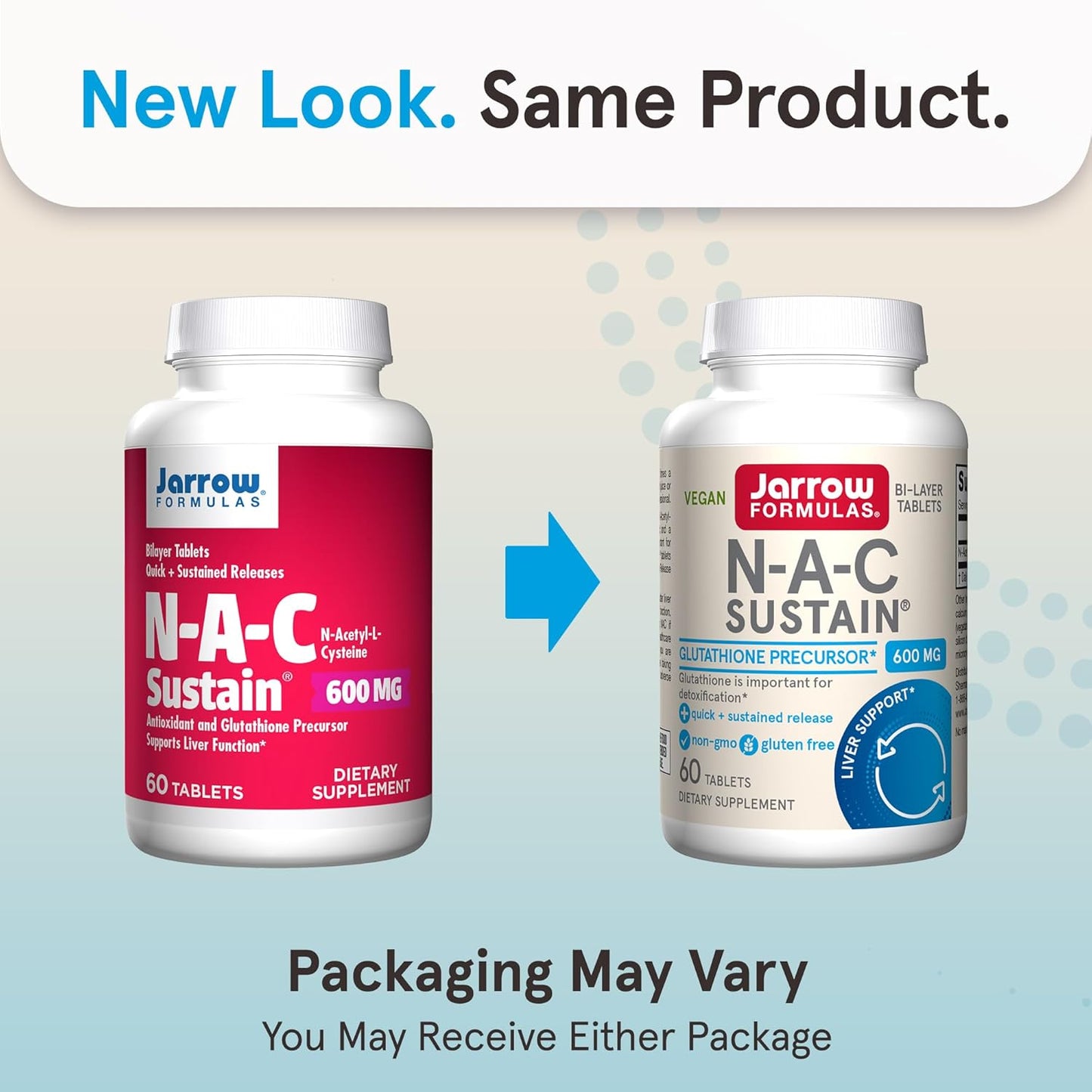 Jarrow Formulas N-A-C Sustain 600 Mg Dietary Supplement 60 Tablets