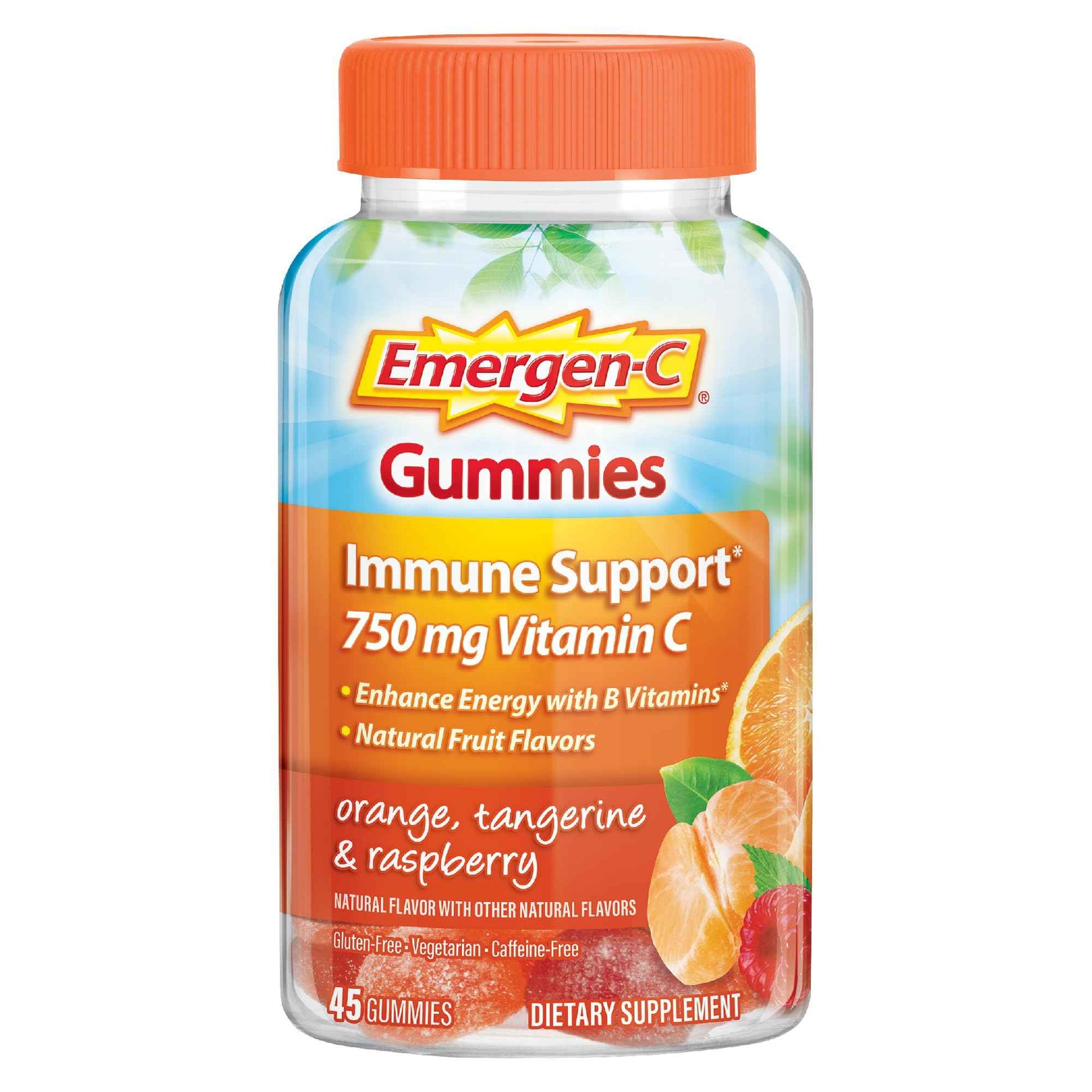 Emergen-C 750mg Vitamin C Gummies for Adults, Immunity Gummies with B - 45 Ct