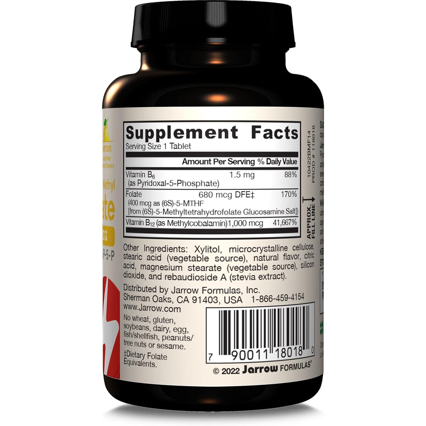 Jarrow Formulas Methyl B-12 & Methyl Folate 100 Chewable Tablets