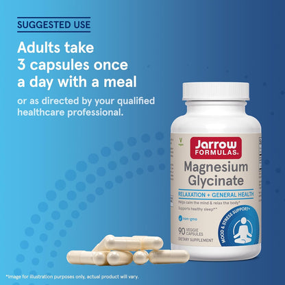 Jarrow Formulas Magnesium Glycinate Veggie Capsules 360 mg 90 Ct
