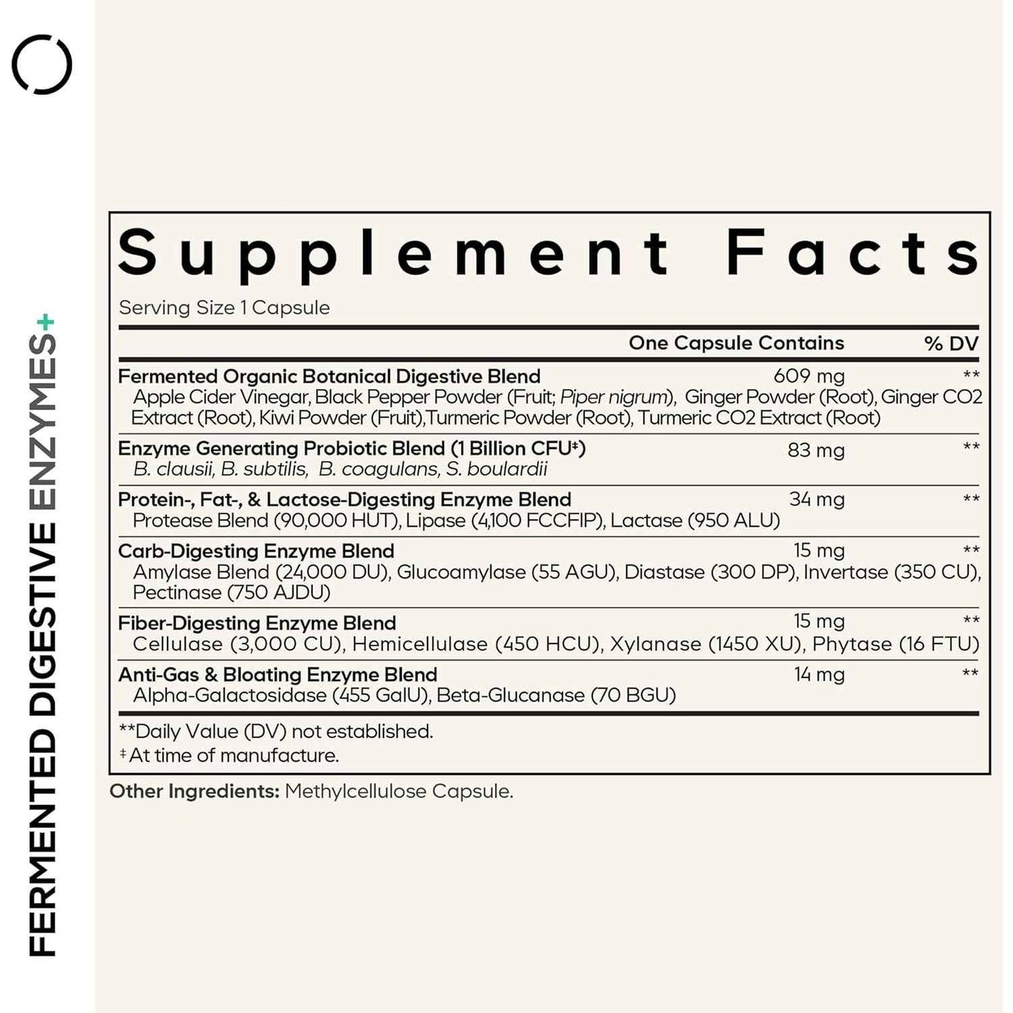 Codeage Fermented Digestive Enzymes Supplement 90 Capsules