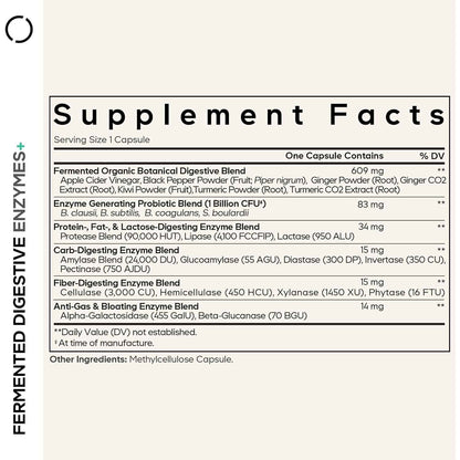 Codeage Fermented Digestive Enzymes Supplement 90 Capsules