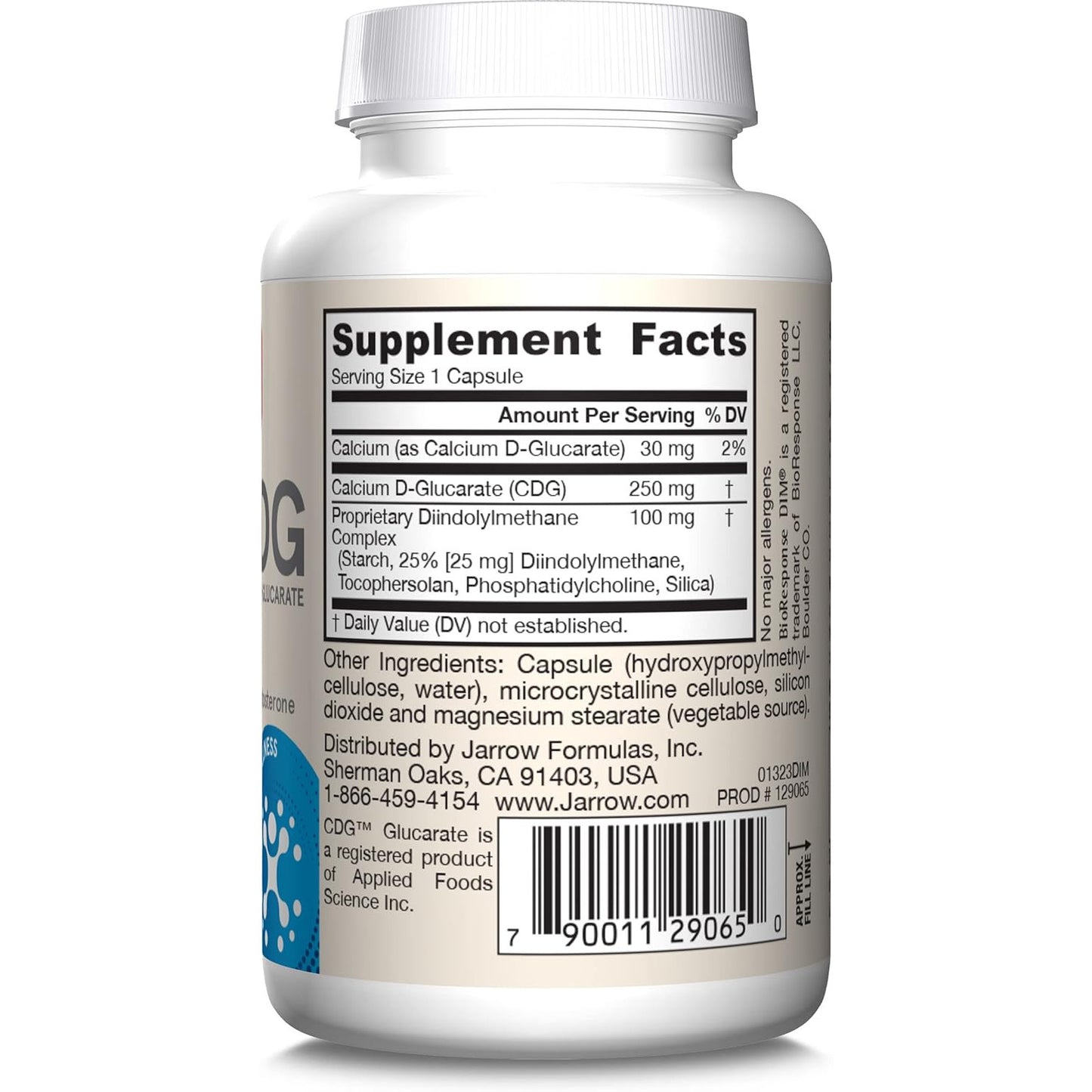 Jarrow Formulas DIM Plus CDG Veggie Capsules Hormone Balance Supplement 30 Count