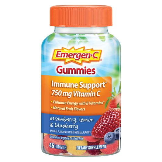 Emergen-C 750mg Vitamin C Gummies for Adults, Immune Support Gummies - 45 Ct
