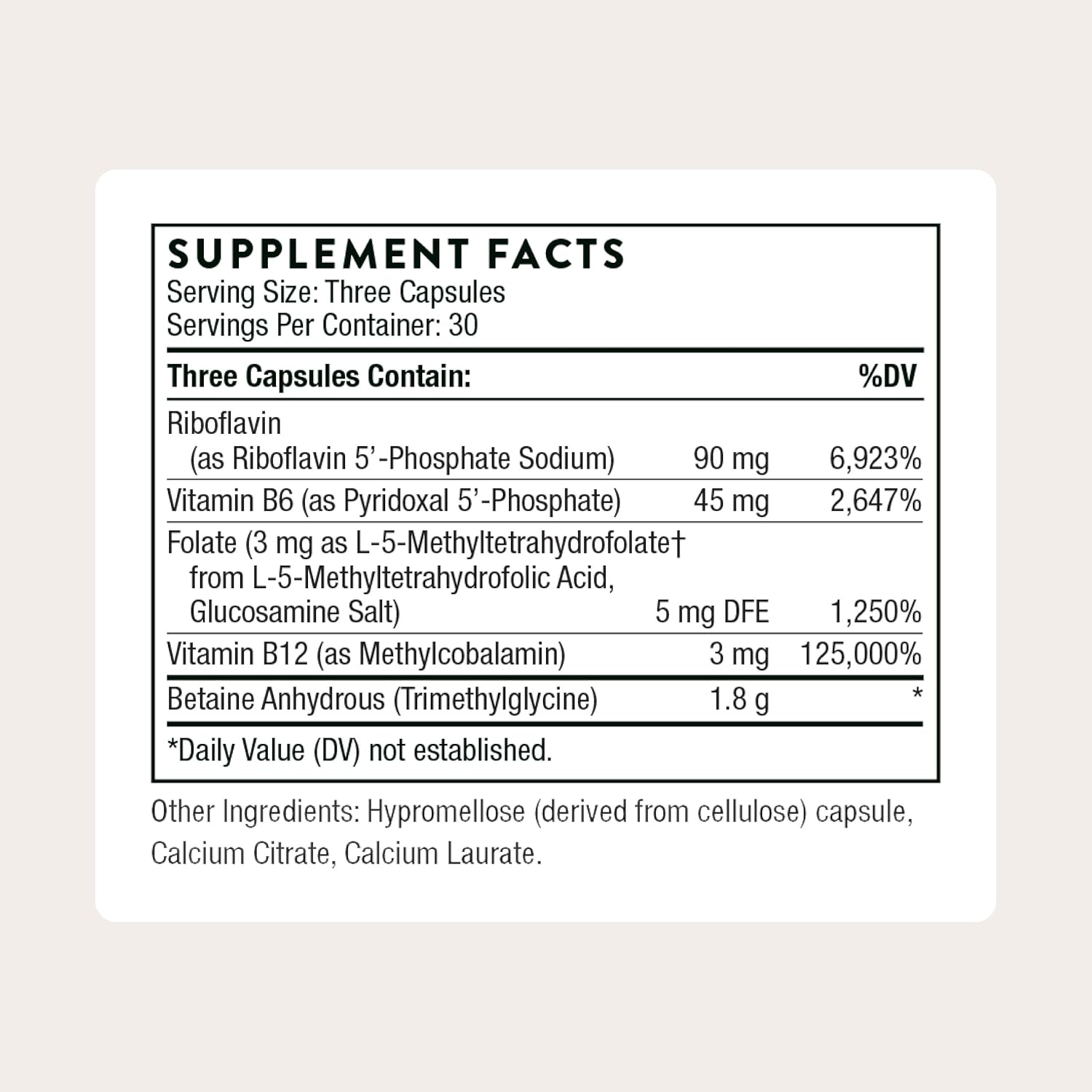 THORNE - Methyl-Guard Plus - Active Folate (5-MTHF) with Vitamins B2, B6 & B12 - Supports Methylation & Healthy Level of Homocysteine* - Gluten, Dairy & Soy-Free - 30 Servings