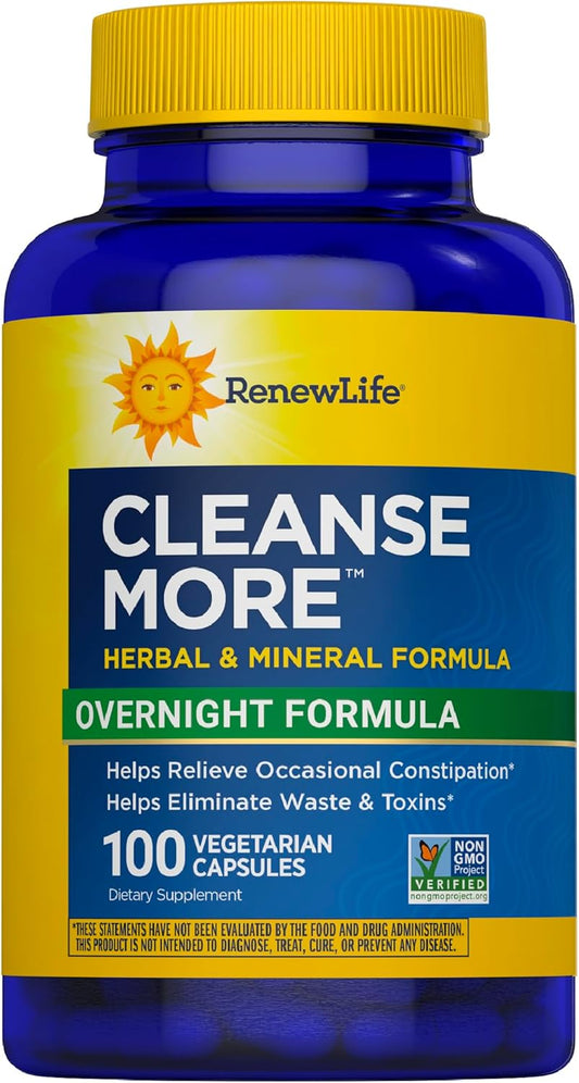 Renew Life Cleanse More Detox Herbal Supplement Capsules 100 Count