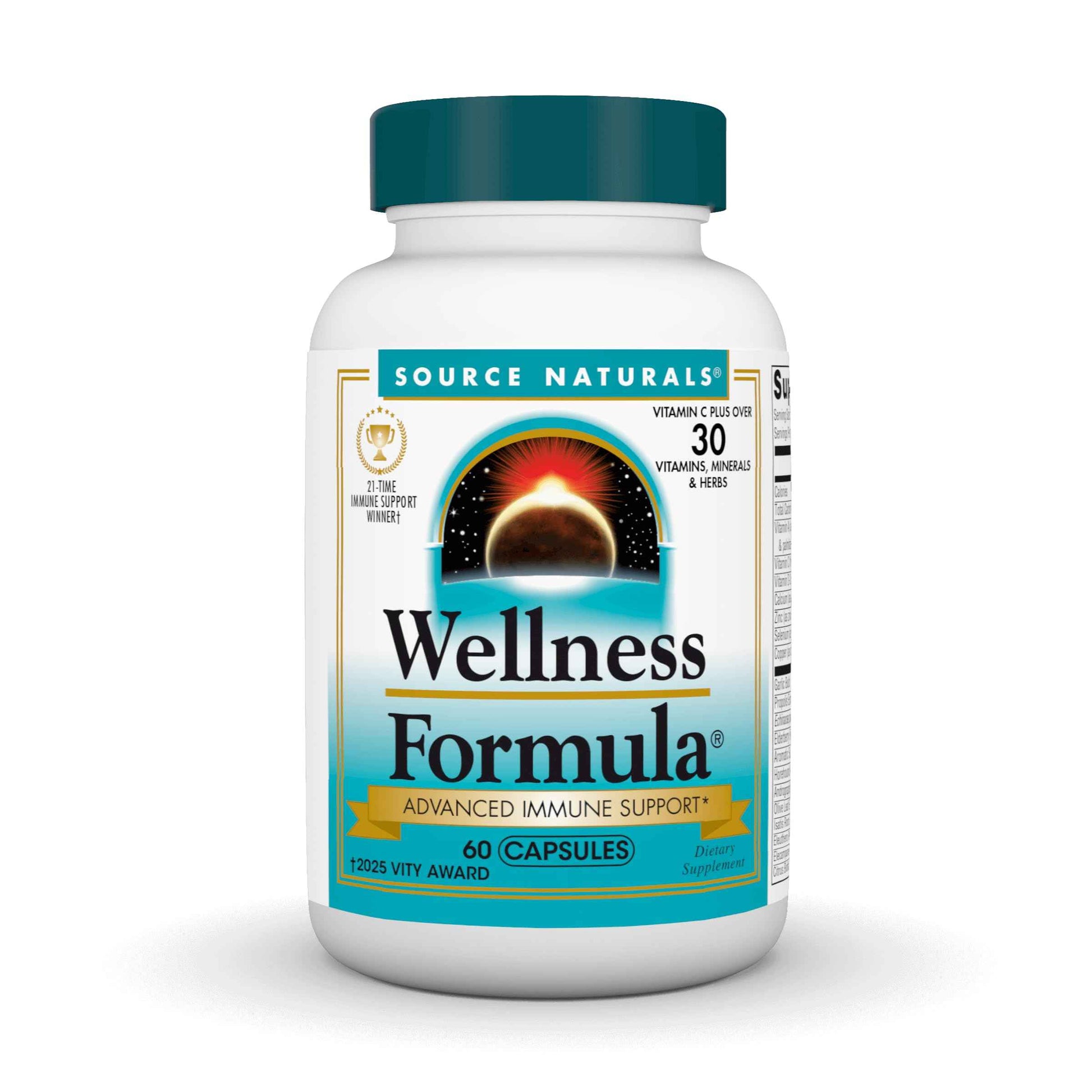 Source Naturals Wellness Formula Bio-Aligned Vitamins & Herbal Defense - 60 Capsules