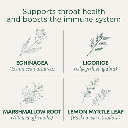 Traditional Medicinals Throat Coat Organic Herbal Lozenges Sore Throat Relief