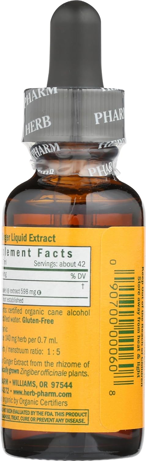 Herb Pharm Certified Organic Ginger Liquid Extract