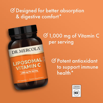 Dr. Mercola Liposomal Vitamin C 1000mg 60 Count