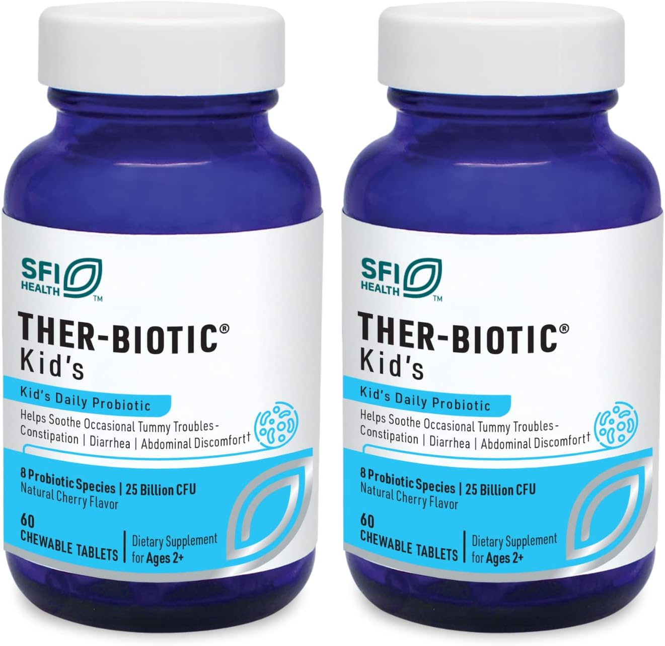SFI Health Ther-Biotic Kids Chewable Probiotic 25 Billion CFU 60 Count