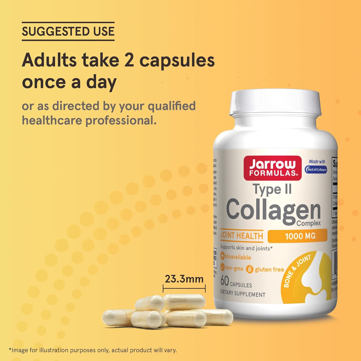 Jarrow Formulas Type II Collagen Complex 1000 mg 60 Capsules