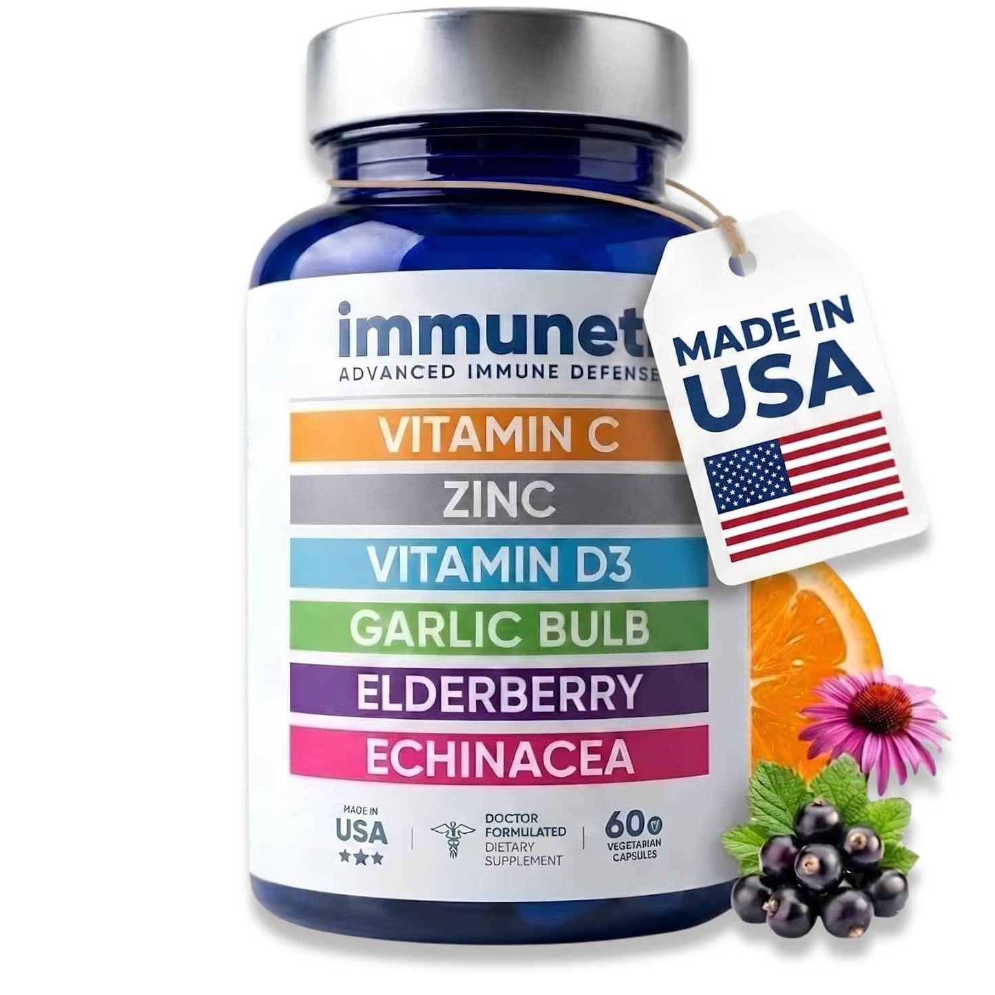 Immuneti Advanced Immune Support – Doctor Formulated 6-in-1 Daily