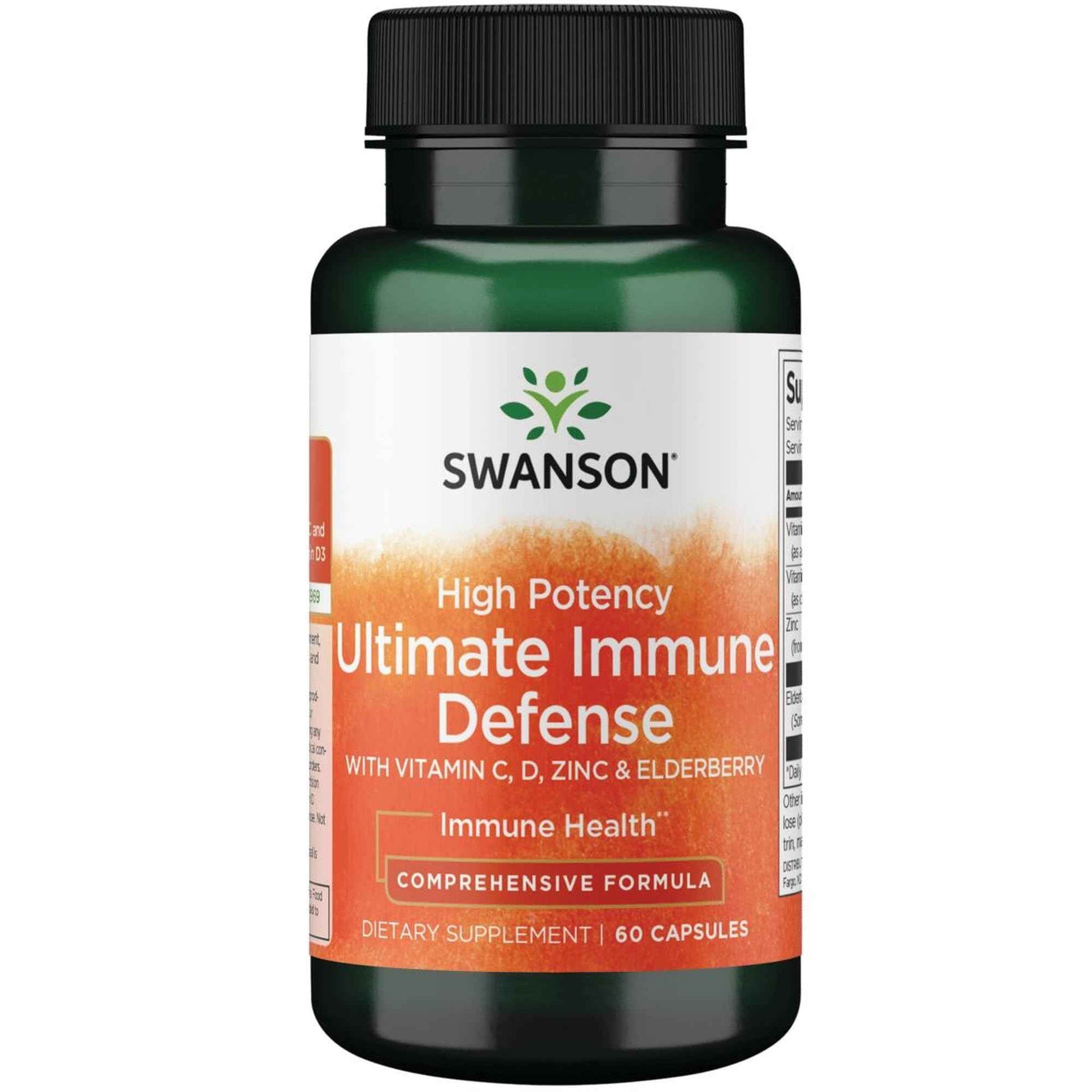 Swanson High Potency Ultimate Immune Defense with C, D, Zinc & - 60 Caps