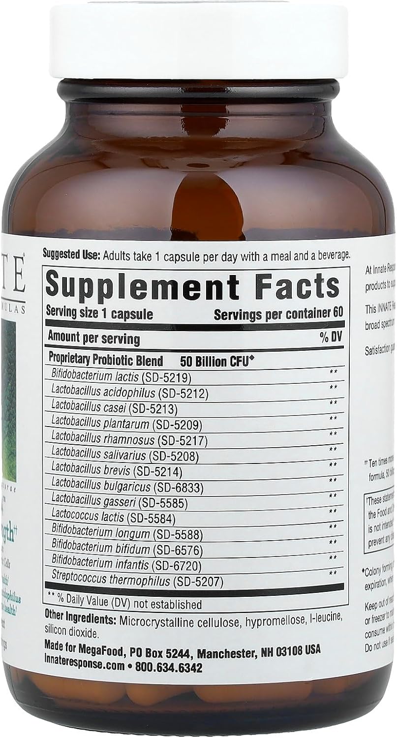 INNATE Response Formulas Flora 50-14 Clinical Strength Probiotic Supplement 60 Capsules