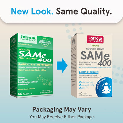 Jarrow Formulas SAMe 400 mg Supplement Tablets 60 Count