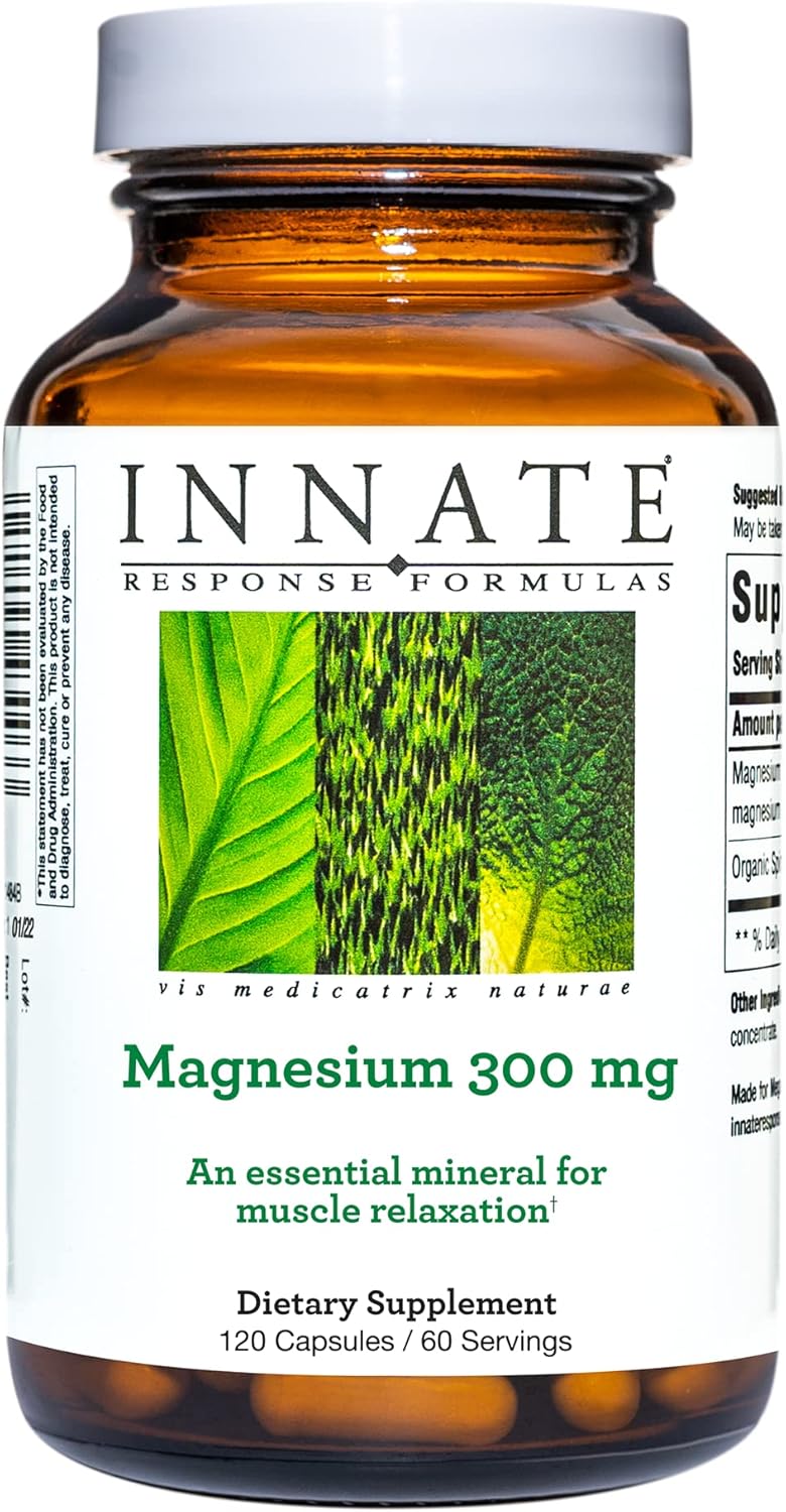 INNATE Response Formulas Magnesium Glycinate Citrate & Malate 300 mg Capsules 120 Count