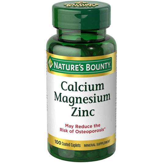 Nature's Bounty Calcium Magnesium & Zinc Caplets, Immune & Bone Health