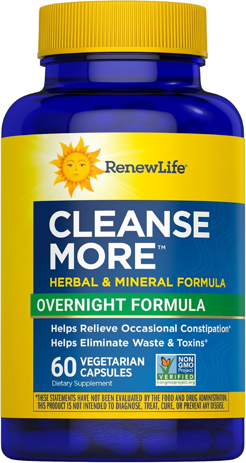 Renew Life Cleanse More Herbal Formula with Magnesium, 60 Count