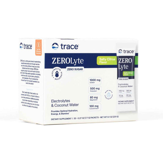 Trace Minerals ZeroLyte Salty Citrus Flavor Electrolyte Drink Mix 30 Packets