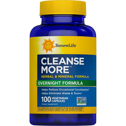 Renew Life Cleanse More Detox Herbal Supplement Capsules 100 Count