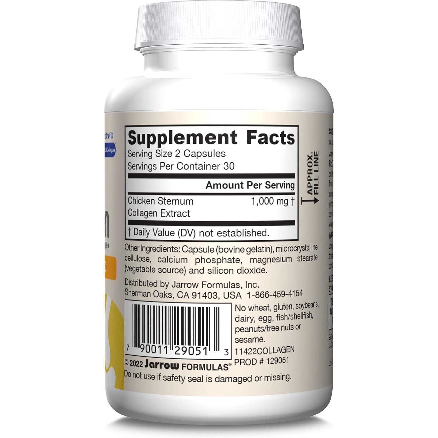 Jarrow Formulas Type II Collagen Complex 1000 mg 60 Capsules