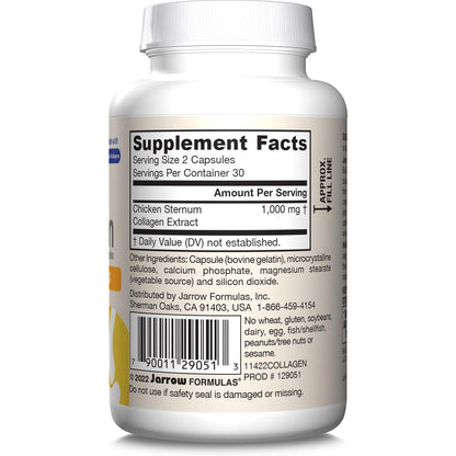 Jarrow Formulas Type II Collagen Complex 1000 mg 60 Capsules