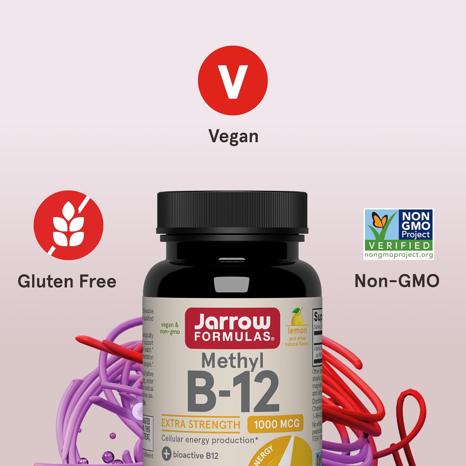 Jarrow Formulas Methyl B-12 1000mcg Chewable Tablets Lemon 100ct