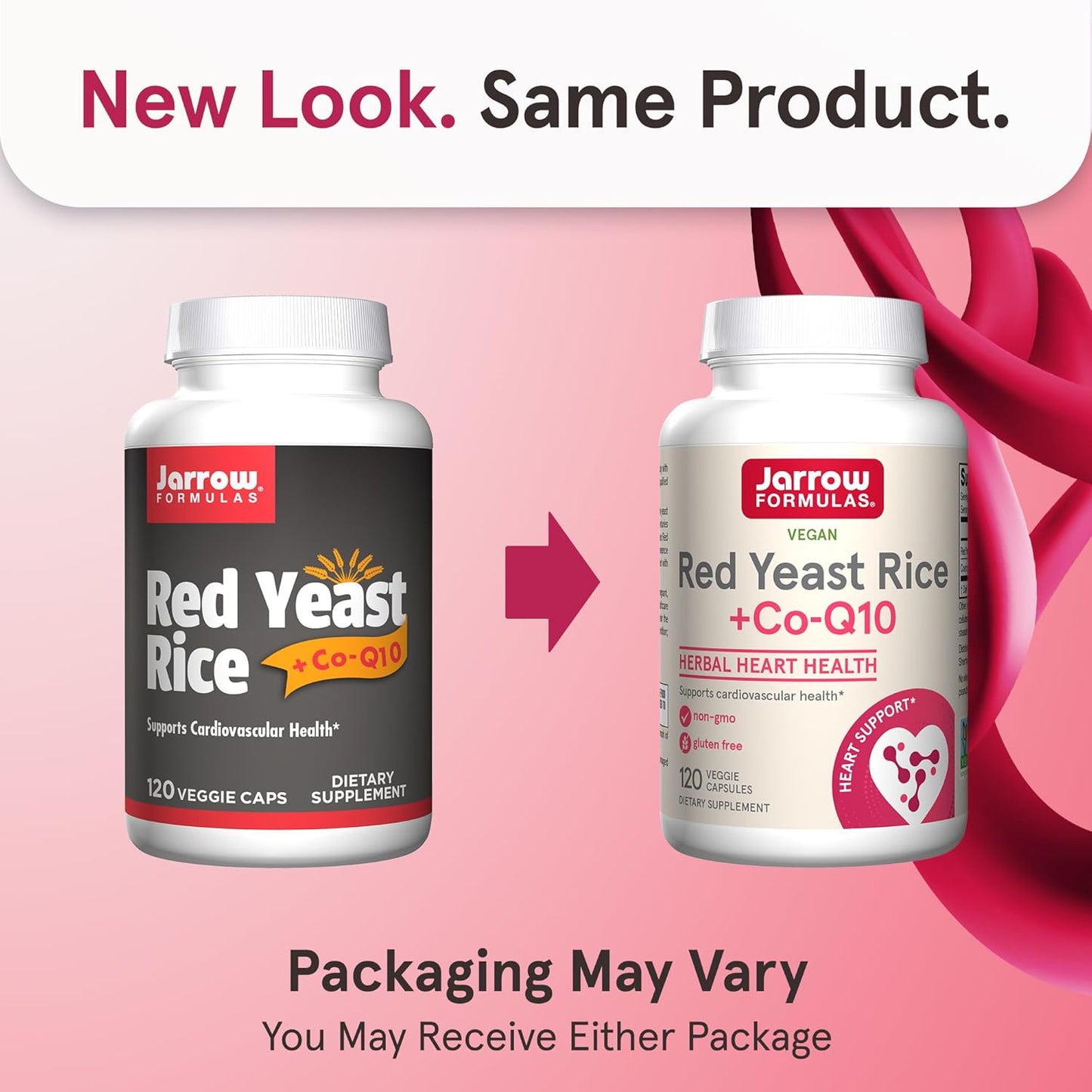 Jarrow Formulas Red Yeast Rice 1200 mg and CoQ10 100 mg Veggie Caps