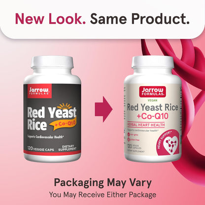 Jarrow Formulas Red Yeast Rice 1200 mg and CoQ10 100 mg Veggie Caps
