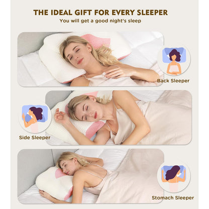 Osteo Cervical Pillow for Neck Pain Relief, Hollow Design Memory Foam with Cooling Case