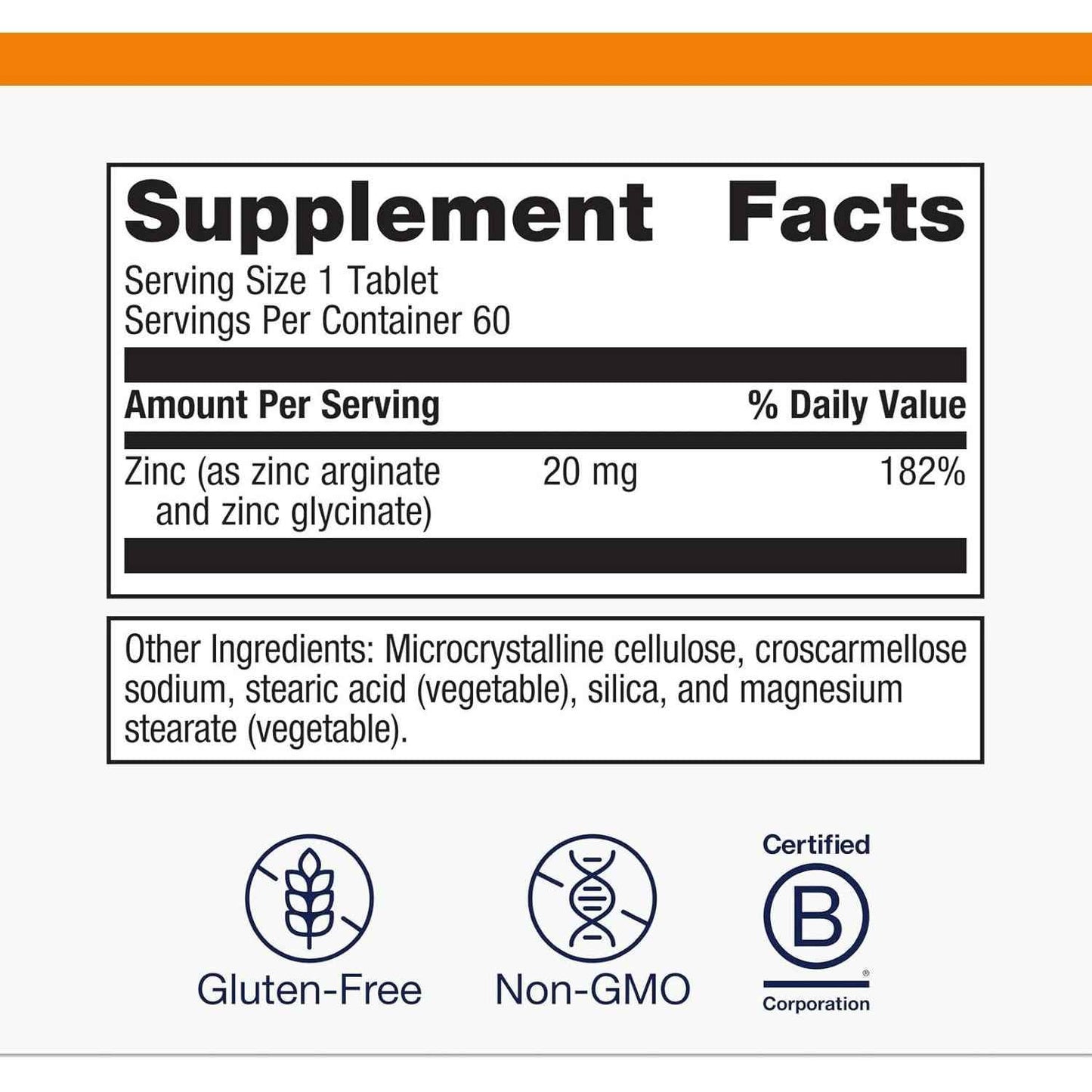 Metagenics Zinc A.G. 60 Tablets