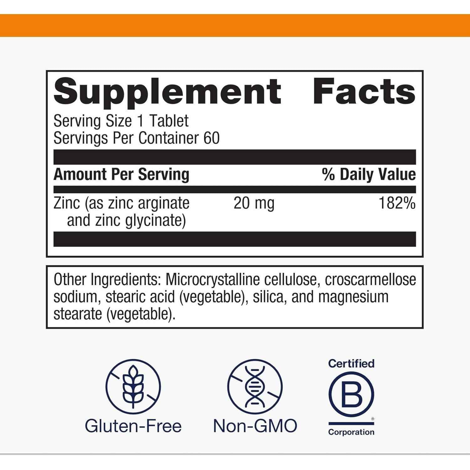 Metagenics Zinc A.G. 60 Tablets