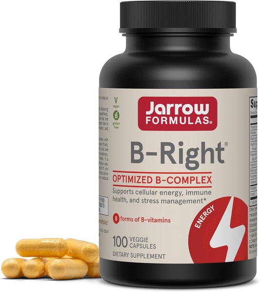 Jarrow Formulas B-Right Vitamin B Complex Formula 100 Veggie Caps