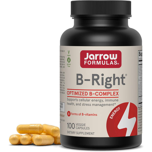 Jarrow Formulas B-Right Vitamin B Complex Formula 100 Veggie Caps