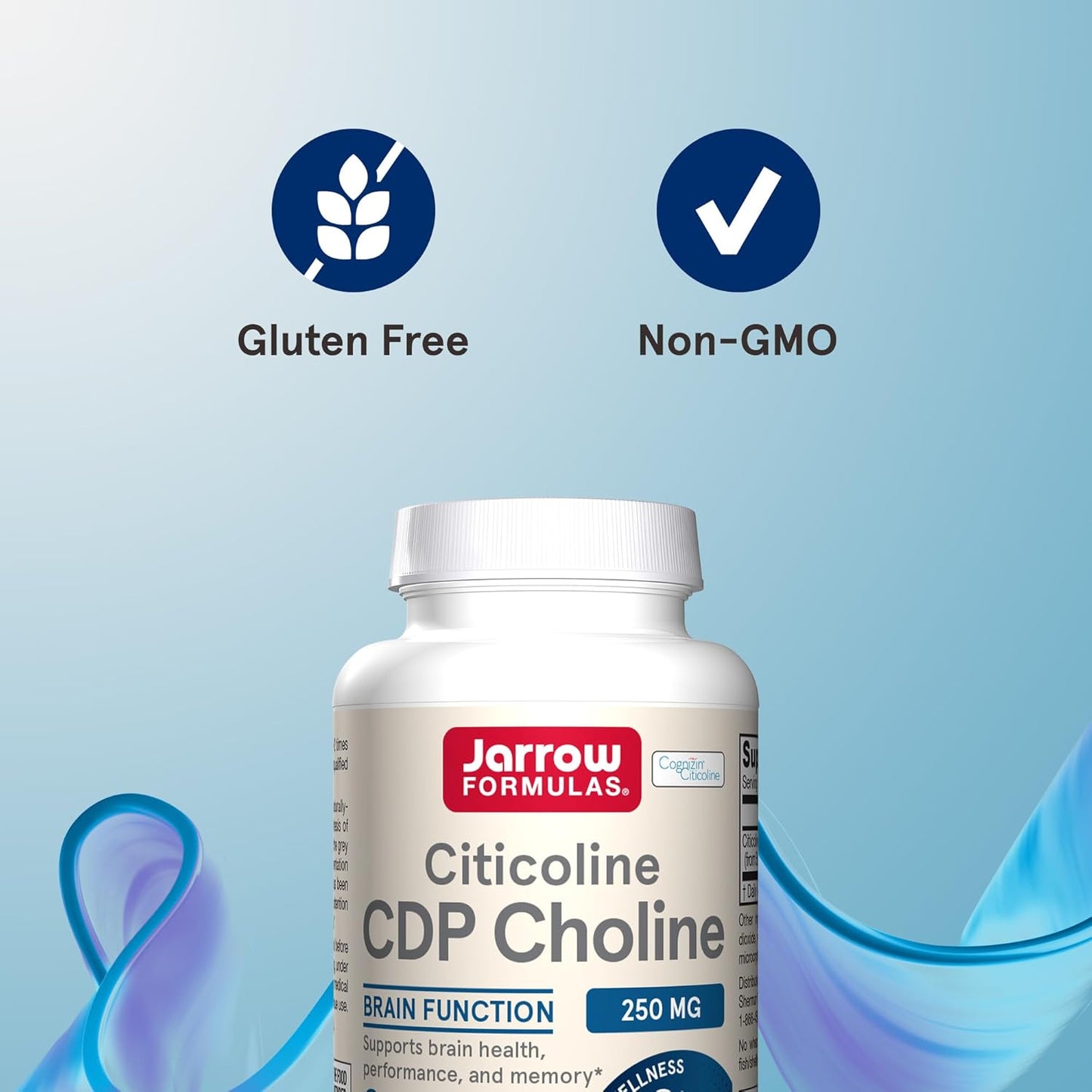 Jarrow Formulas Citicoline CDP 250mg Brain Health Supplement 120 Capsules