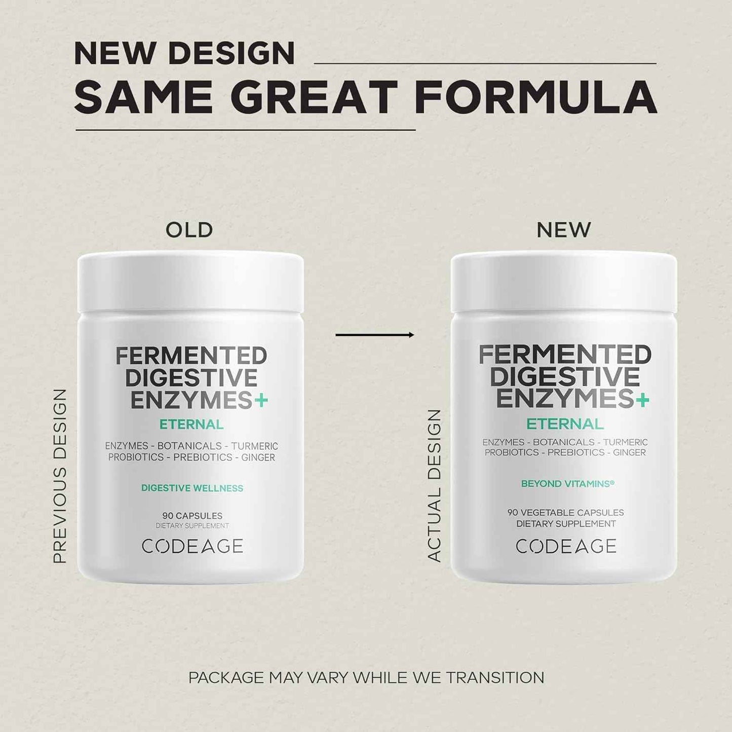 Codeage Fermented Digestive Enzymes Supplement 90 Capsules