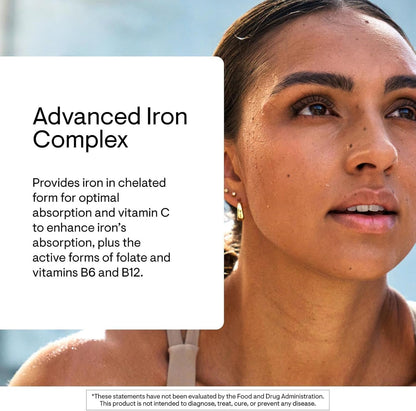 THORNE Advanced Iron Complex - Blood Support Supplement - Elemental Iron 36mg - 60 Capsules